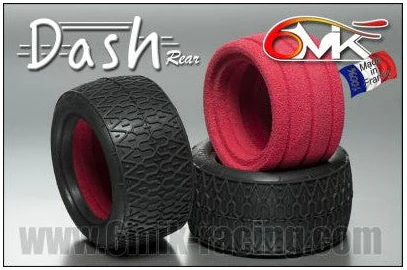 6MIK Pneus Arrière Dash + Inserts Ultra 1/10 (x2) TI108