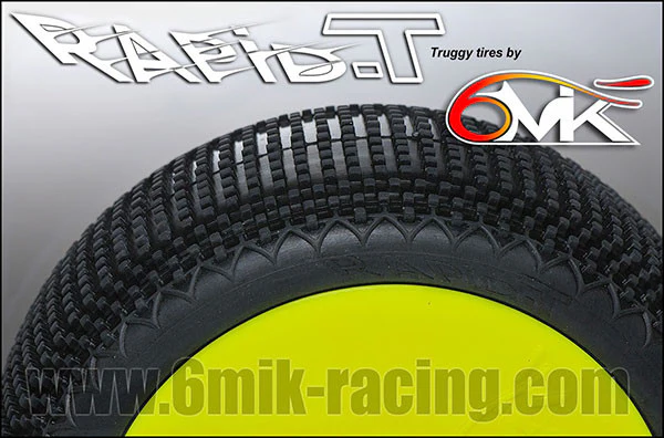 6MIK Pneus Truggy Rapid-T + Jantes Ultra Jaunes (x2) TUY11 - Image 6