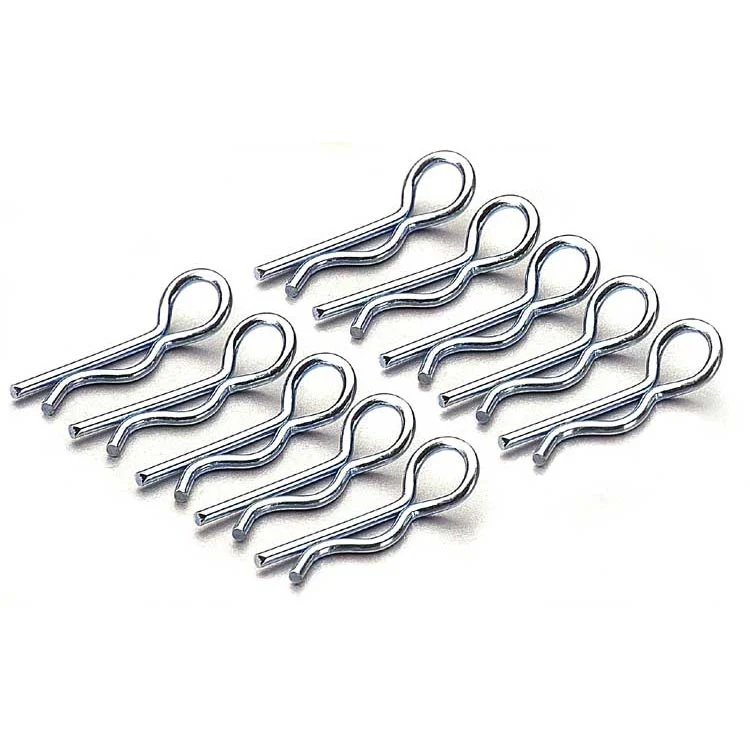 Absima Clips Carrosserie Moyen / Argent (x10) 2440013