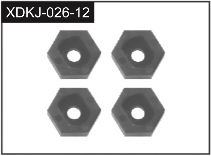 Absima Hexagone de roues (x4) 1/20 J-026-12