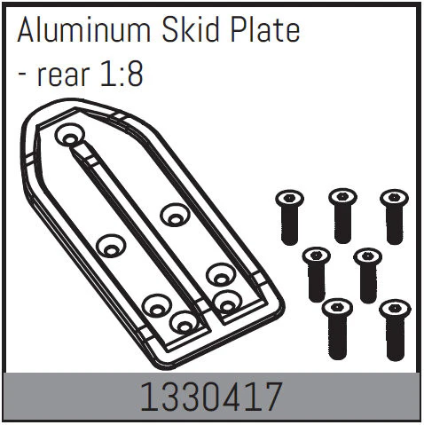Absima Plaque de Protection Arrière avec Visserie 1/8 1330417