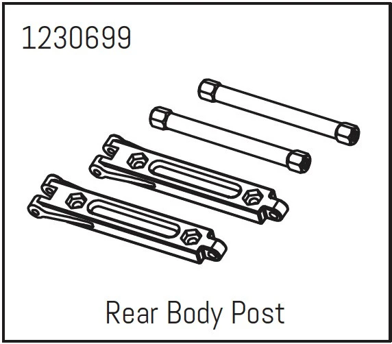 Absima Support Arrière Carrosserie Khamba (x2) 1230699