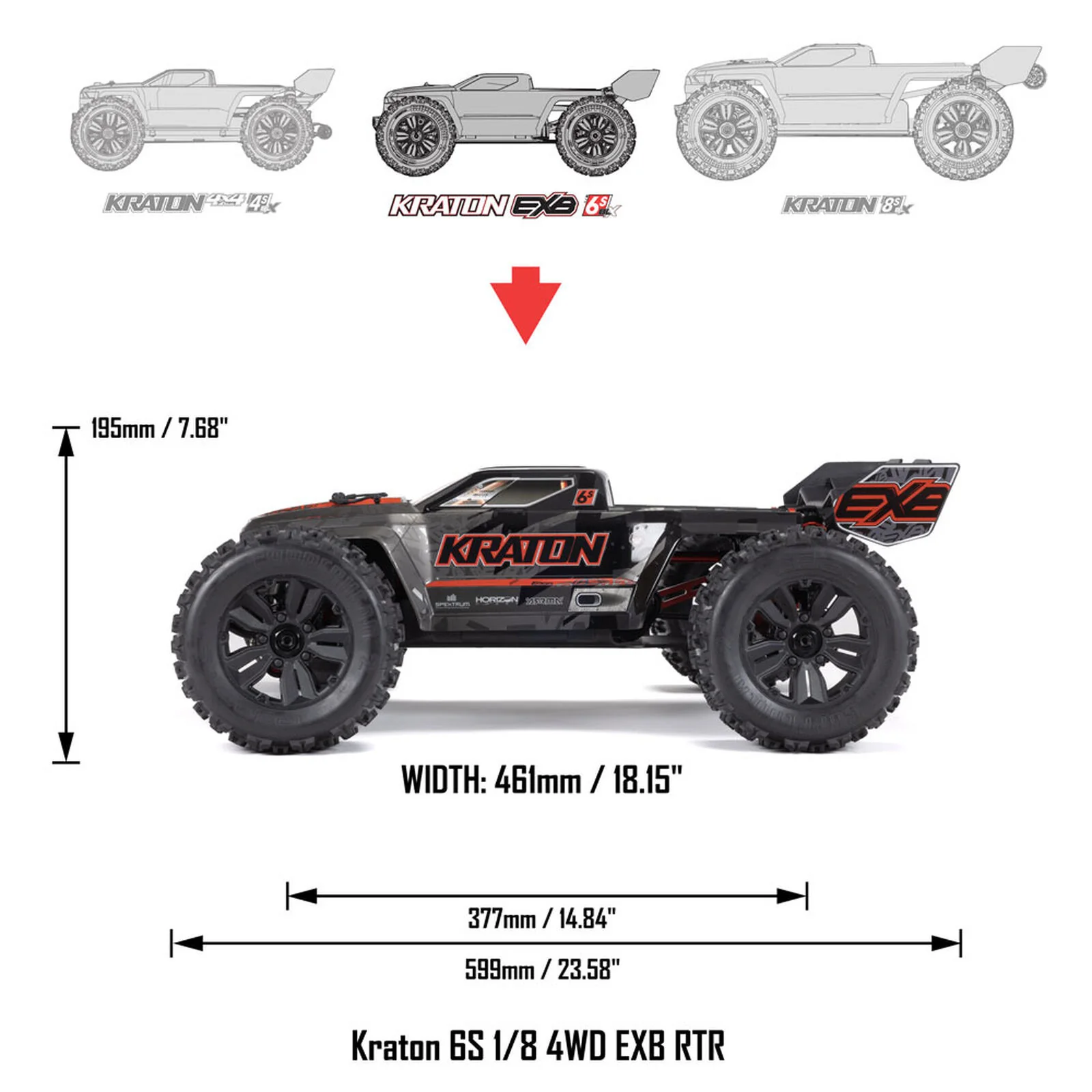 Arrma Truggy Kraton 6S BLX EXtreme Bash RTR ARA8708T1 - Image 8