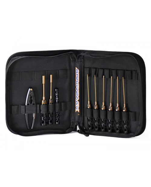 Arrowmax Trousse à Outils Honeycomb Black Gold 1/10 Piste (10pcs) AM199444 - Image 4