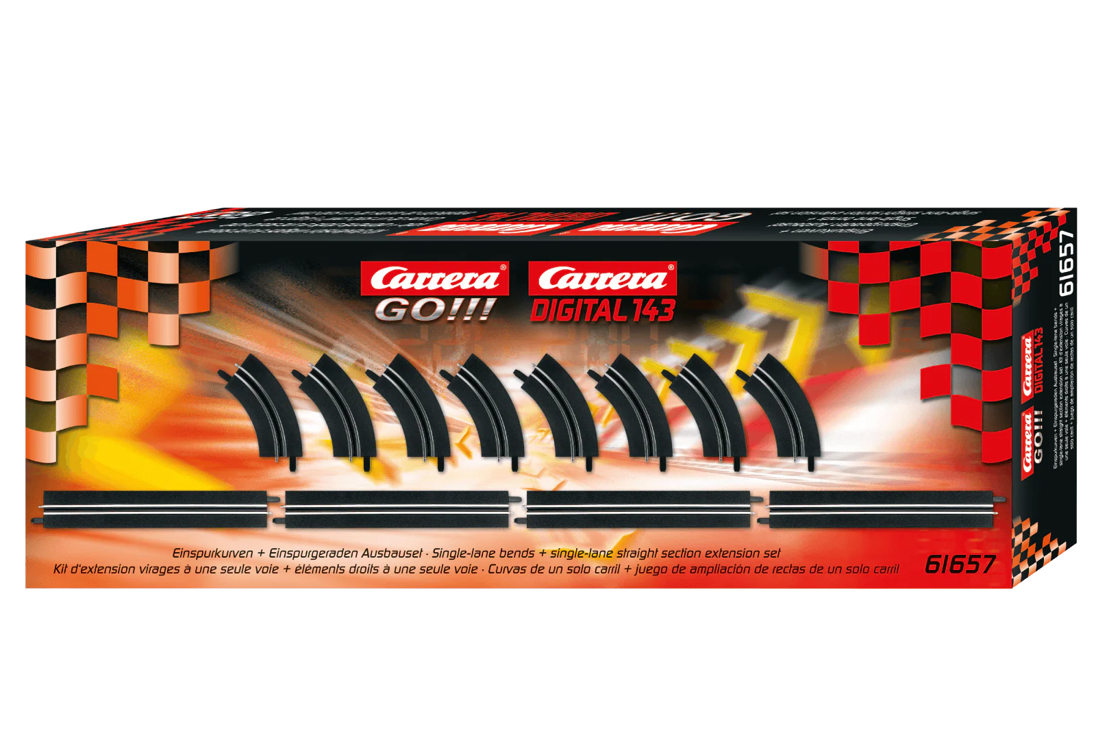 Carrera Go!!! Kit extension voie simple droite/courbe 61657 - Image 2