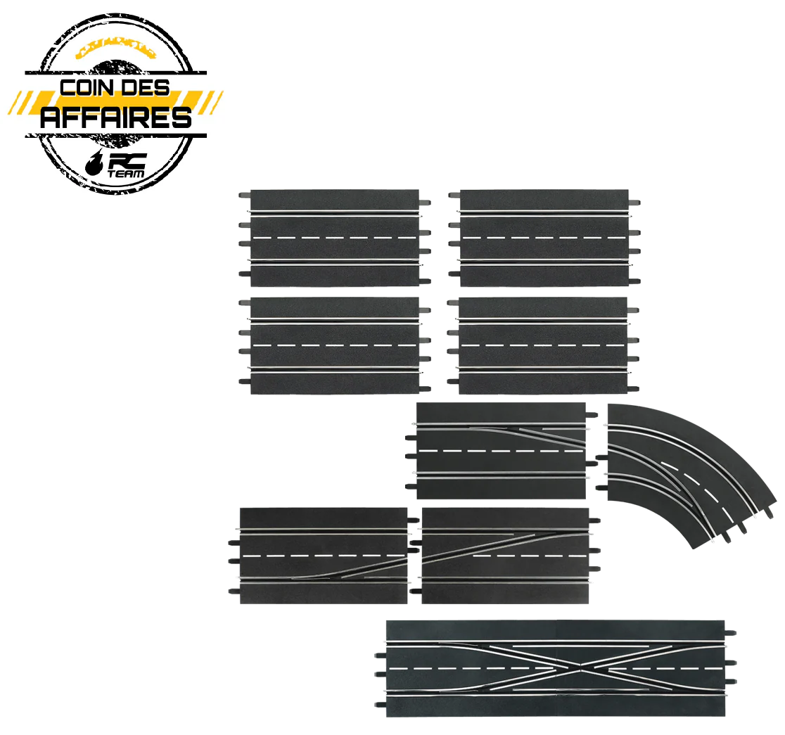 CDA Carrera Set d'extension Digital 124/132 (x9) + Courbes 4/15° (x9) CDA-DIGITEXTENSION