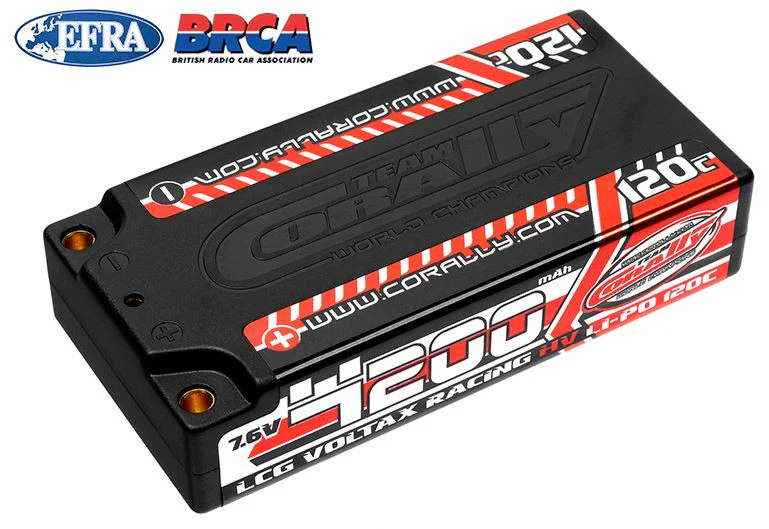 Corally Accu Li-po Voltax HV Shorty LCG 2S 7.6v 4200mAh 120C 49600