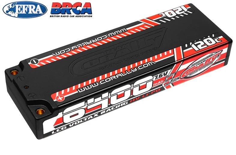 Corally Accu Li-po Voltax HV Stick LCG  2S 7.6v 6400mAh 120C 49610