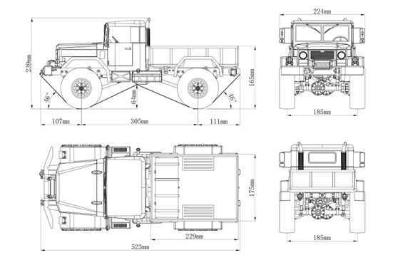 Cross-Rc Camion Militaire HC4 4x4 KIT - Image 9