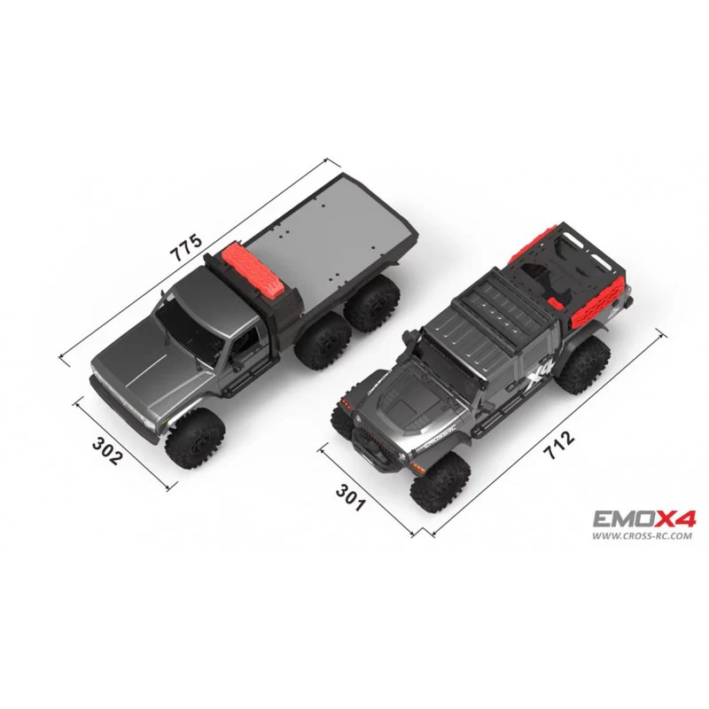 Cross-RC Crawler EMO X4 Brushless 4WD 1/8 Gris RTR CRO90100176 - Image 26