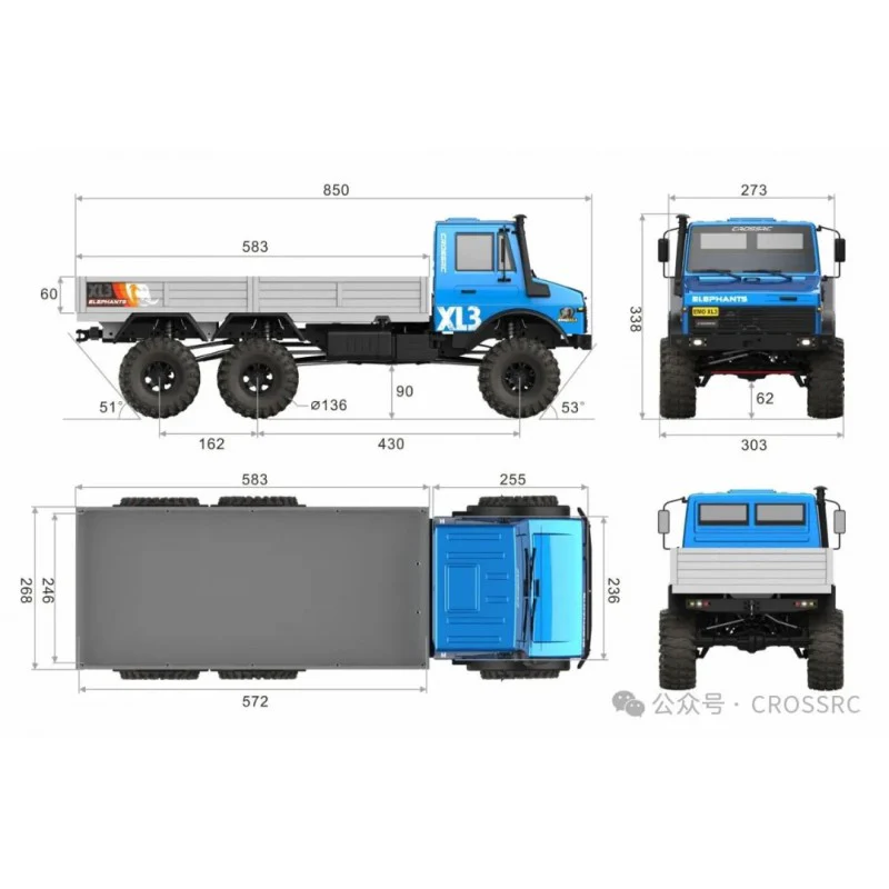 Cross-RC Crawler EMO XL3 Wild Elephant 4x4 Brushless 1/8 RTR CRO90100252 - Image 8