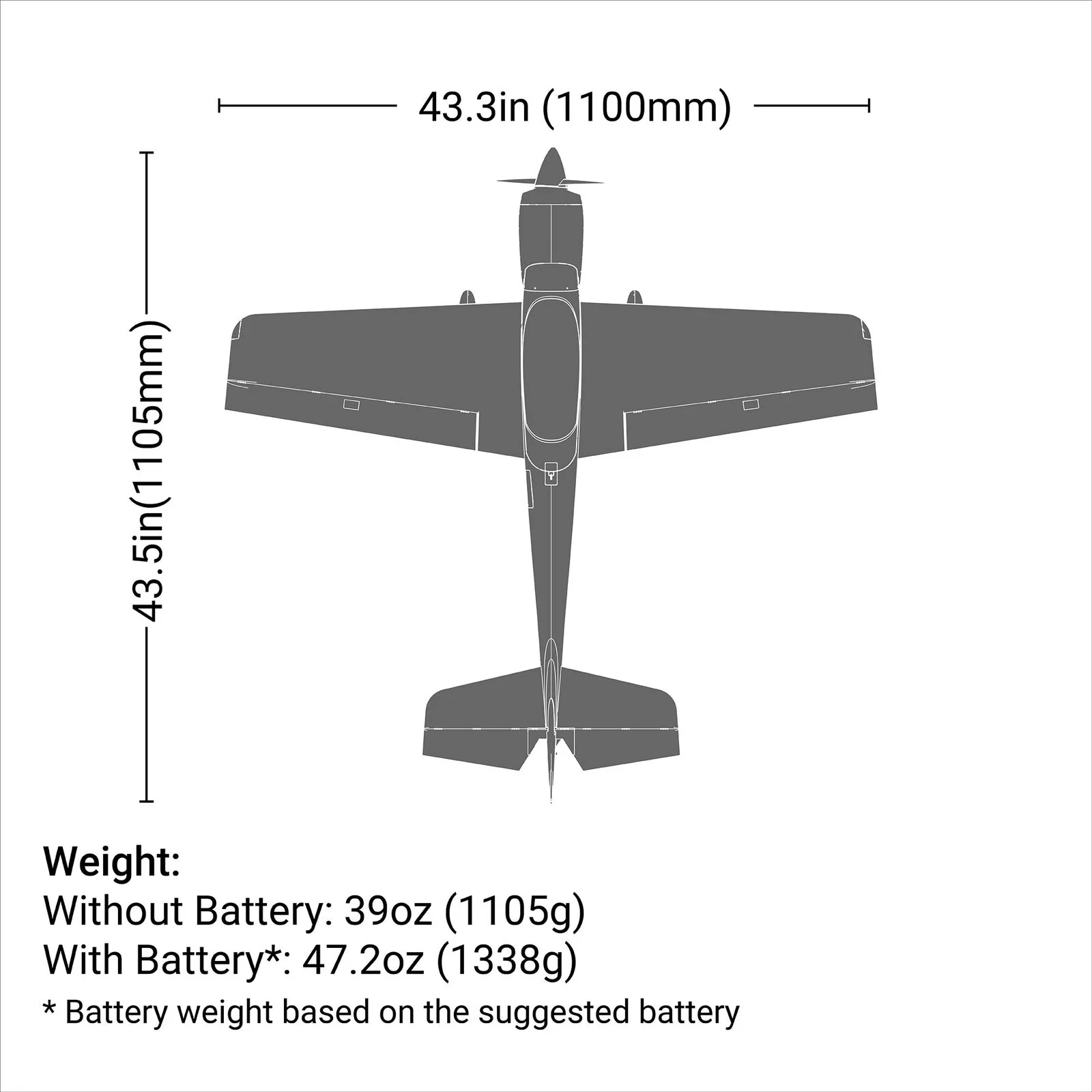 E-Flite Sportix 1.1m BNF Basic AX3X EFL10750 - Image 14