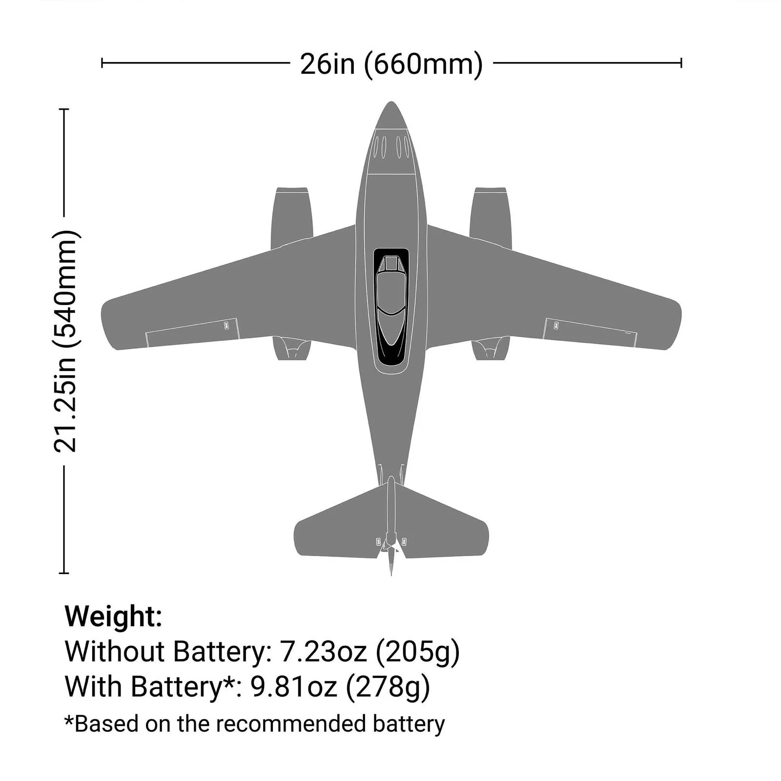 E-Flite UMX Me 262 BNF Basic EFLU31050 - Image 8