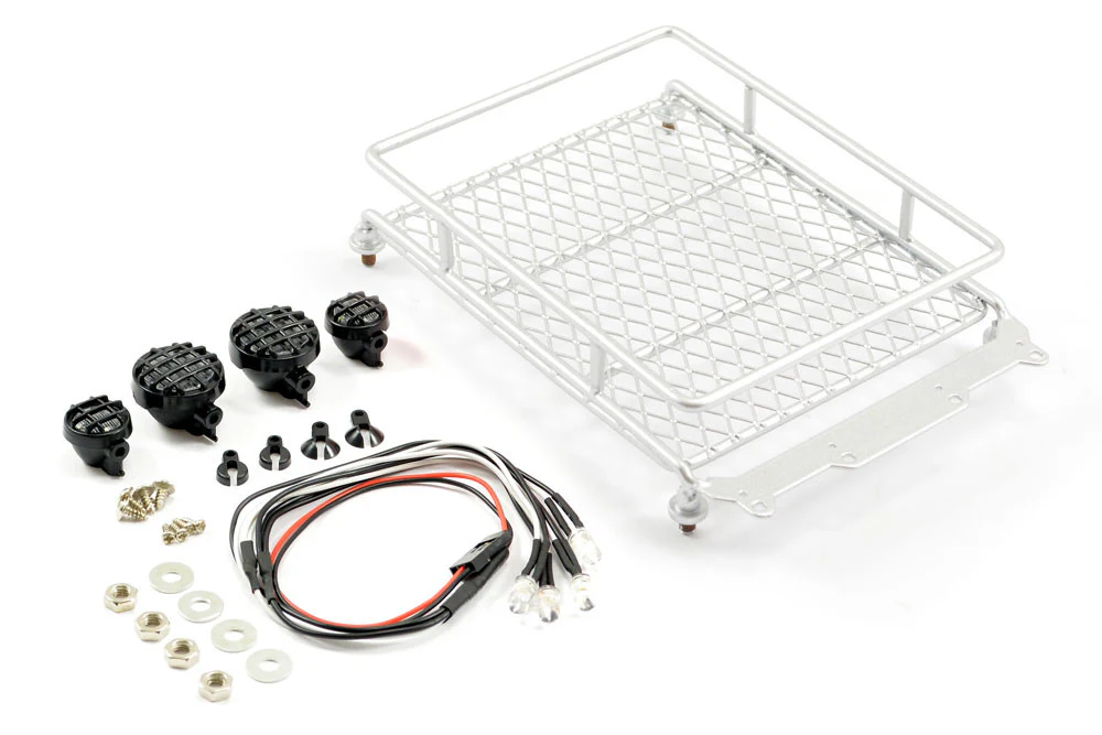 Fastrax Galerie de toit Grise avec Led FAST2301S