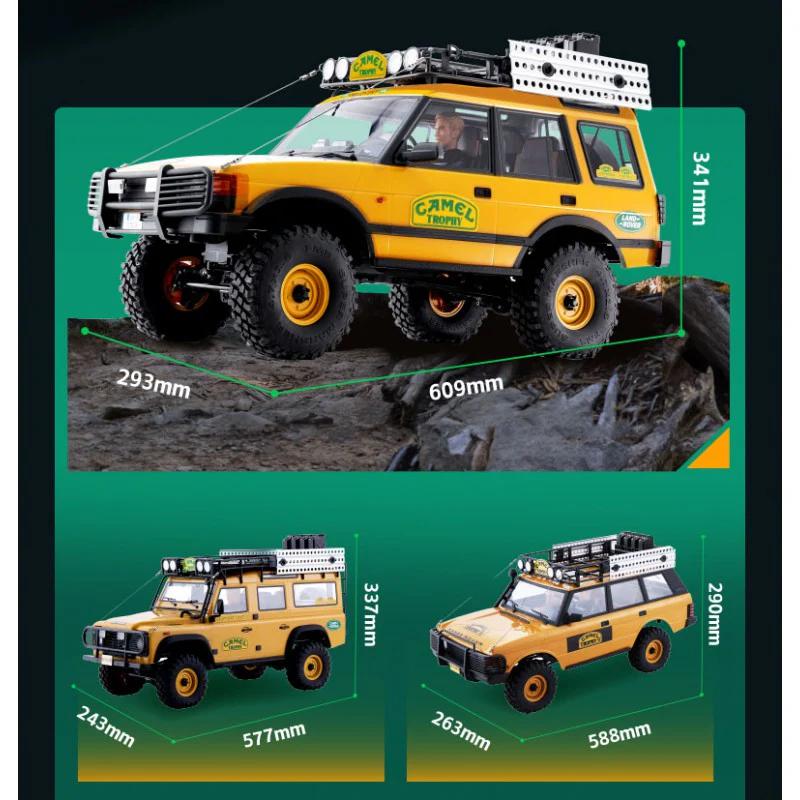 FMS Scale Land Rover Discovery 1st-Gen Camel RTR FMS11043RS-YL-SP - Image 4