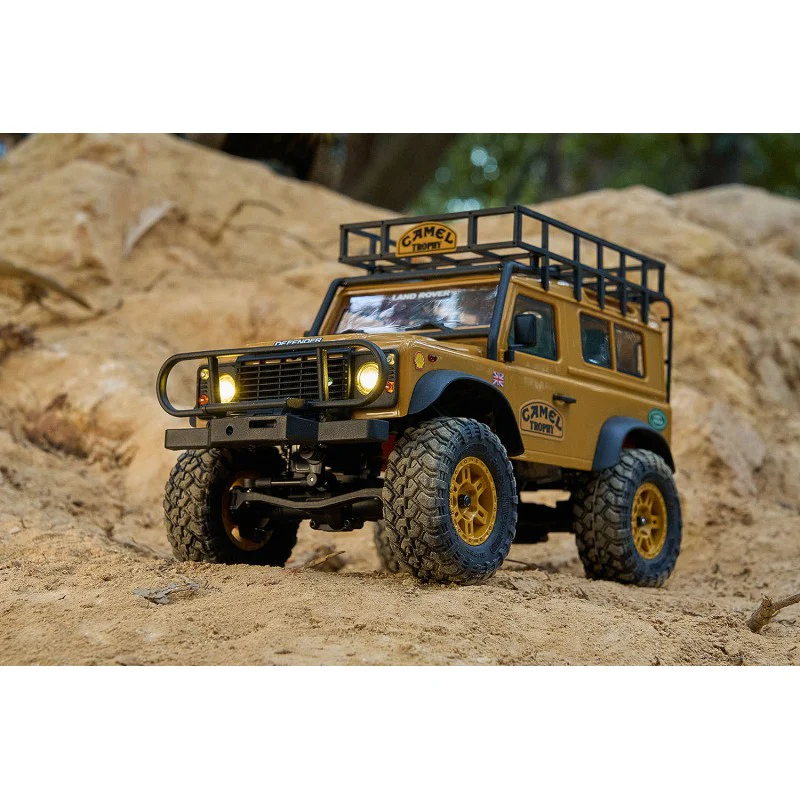 FMS Scale Land rover Defender 90 Camel Trophy FCX24M 4WD 1/24 RTR FMS12491RTR-YL - Image 4