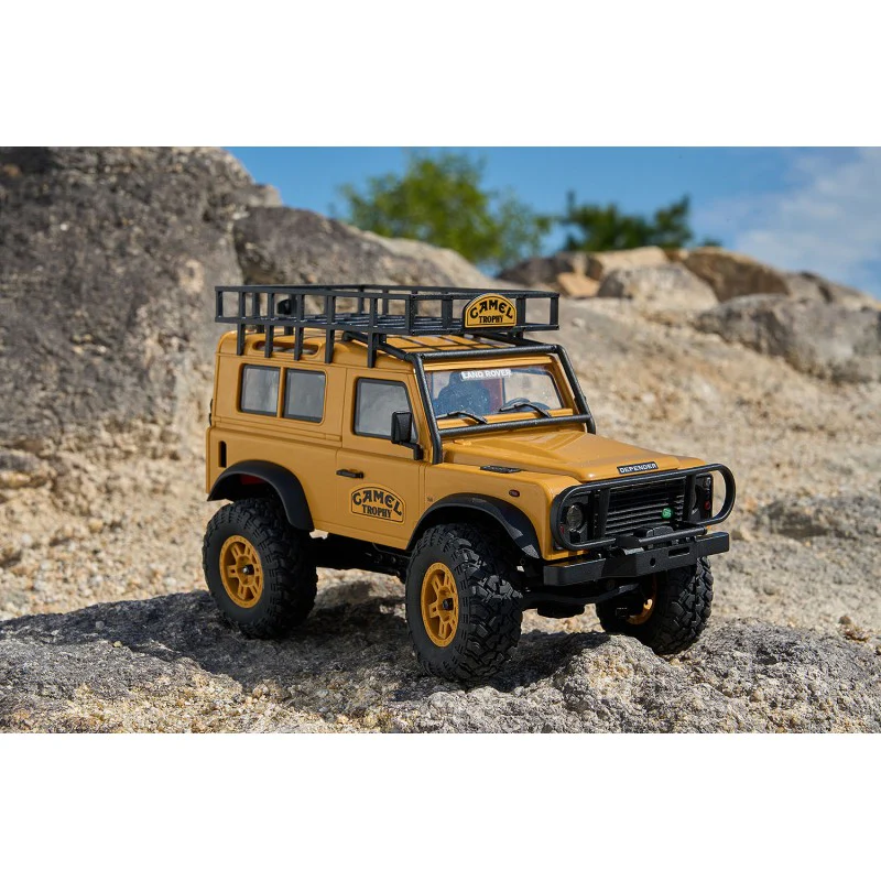 FMS Scale Land rover Defender 90 Camel Trophy FCX24M 4WD 1/24 RTR FMS12491RTR-YL - Image 5