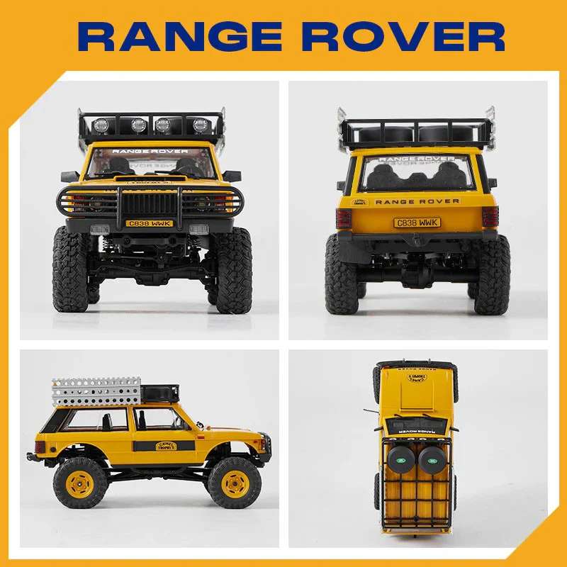 FMS Scale Range Rover 1st gen Camel Trophy FCX24M 4WD 1/24 RTR FMS12481RTR-YL - Image 2
