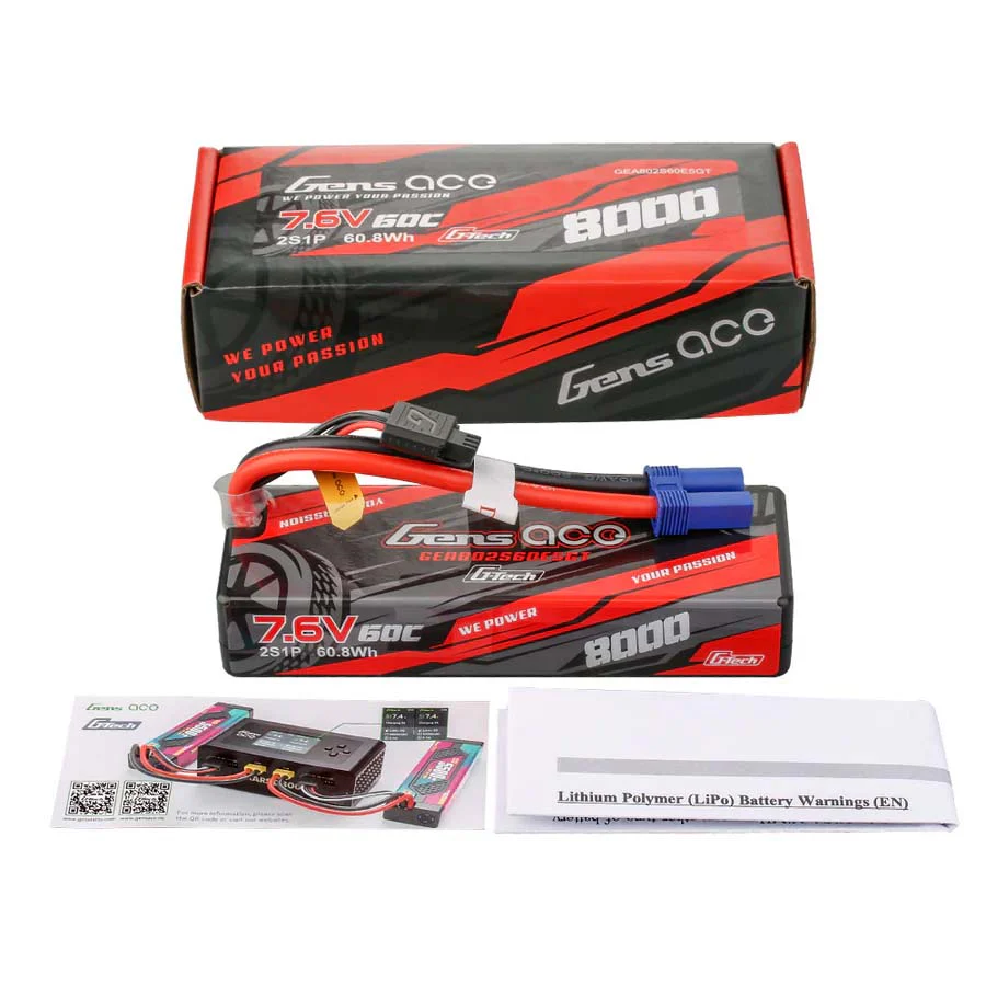Gens Ace Accu lipo G-Tech 7.6v 8000mah 60C EC5 GEA802S60E5GT - Image 4