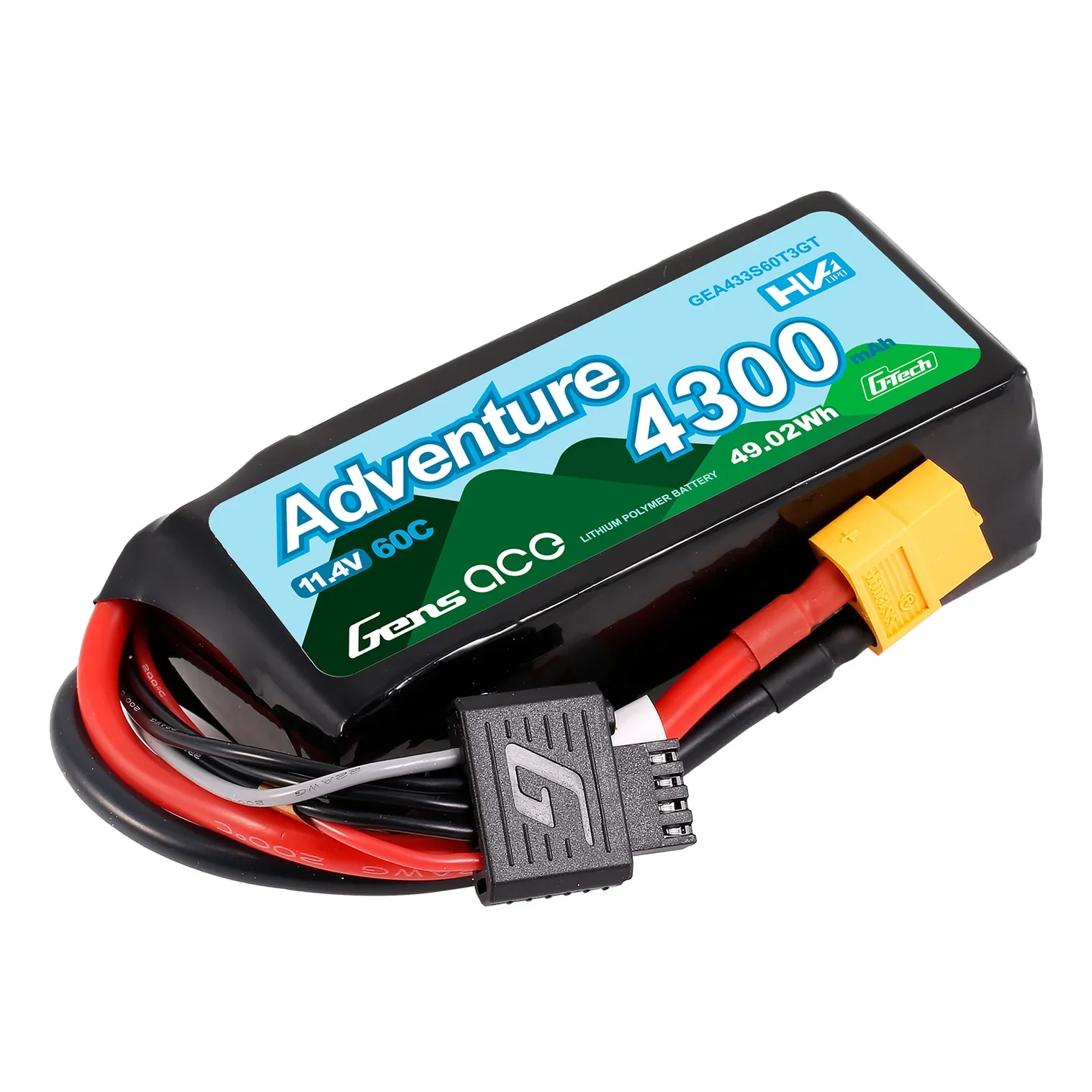 Gens Ace Accu lipo G-Tech Adventure 11.1v 4300mAh 60C XT60