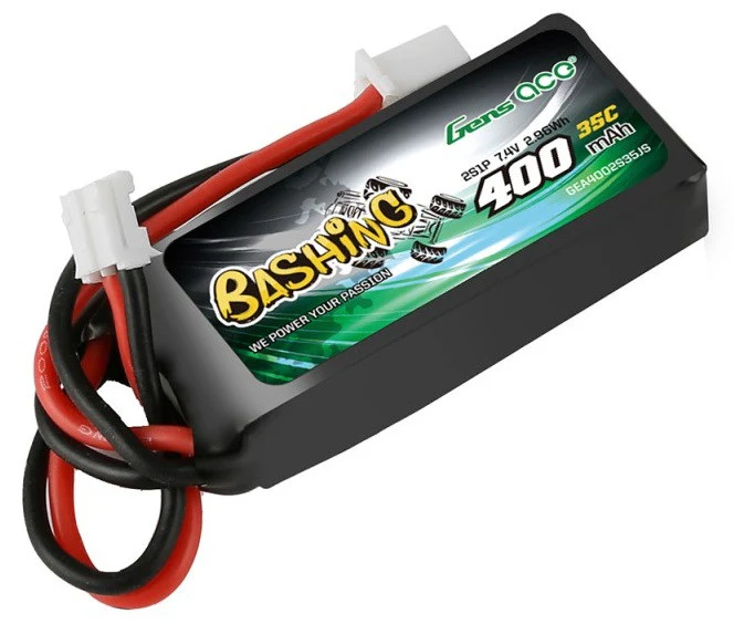 Gens Ace Bashing Accu lipo 7.4v 400mAh 35C JST SCX24