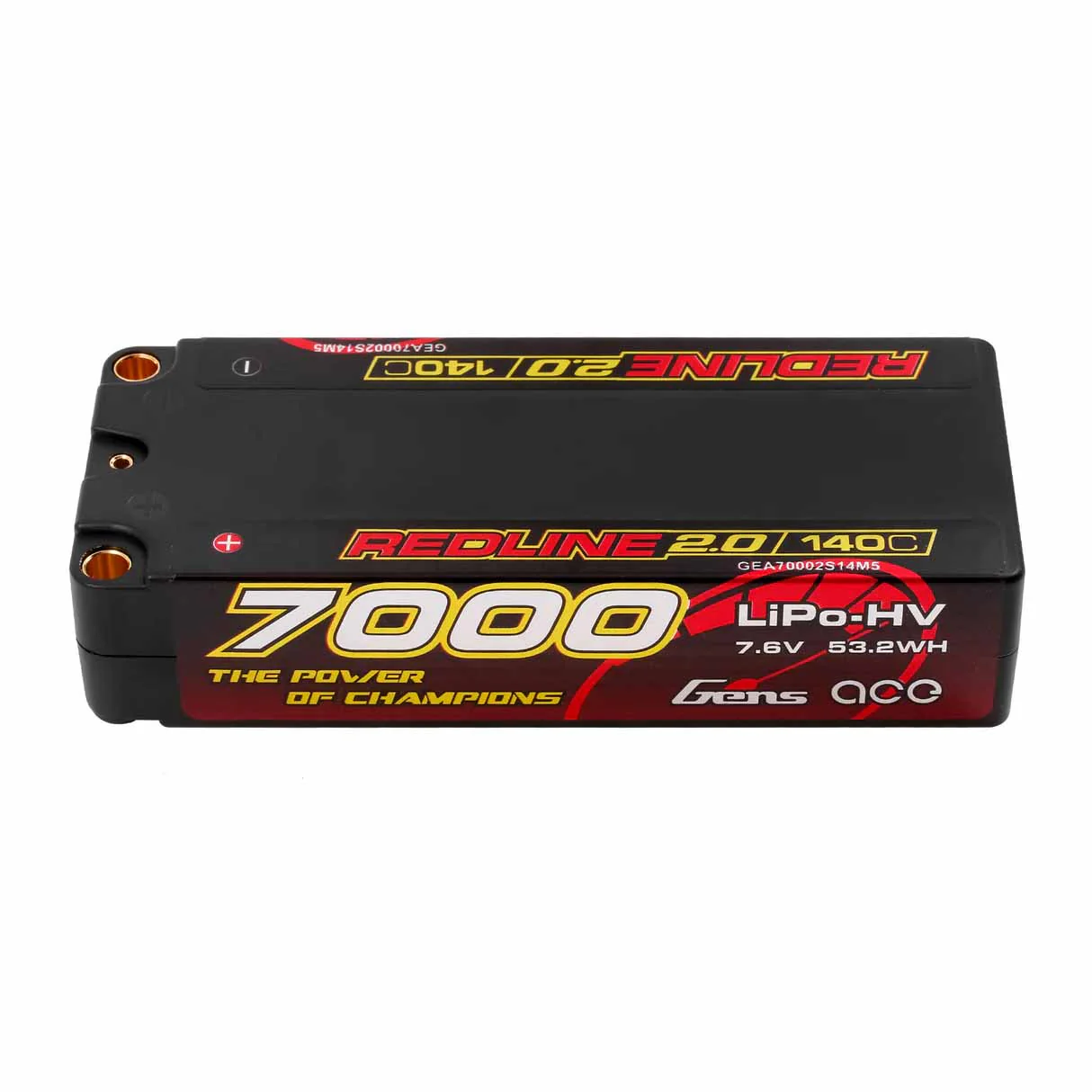 Gens Ace Redline 2.0 Hv Accu lipo Mid-Shorty 7.6v 7000mah 140C 2S1P