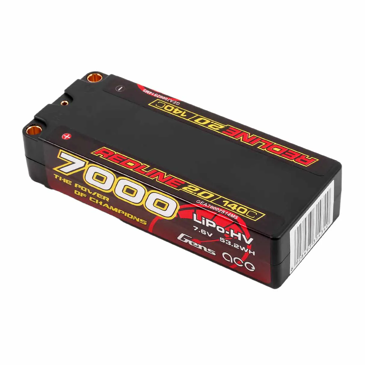 Gens Ace Redline 2.0 Hv Accu lipo Mid-Shorty 7.6v 7000mah 140C 2S1P - Image 3