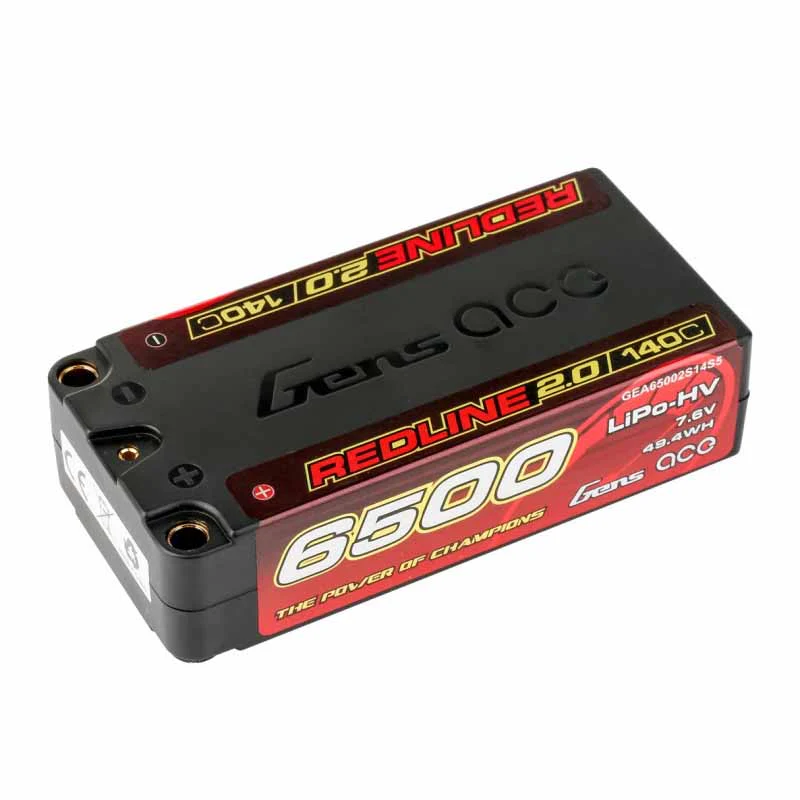 Gens Ace Redline 2.0 Hv Accu lipo Shorty 7.6v 6500mah 140C 2S1P - Image 4