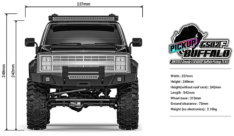 Gmade GS02F Buffalo Pickup TS KIT GM57013 - Image 18