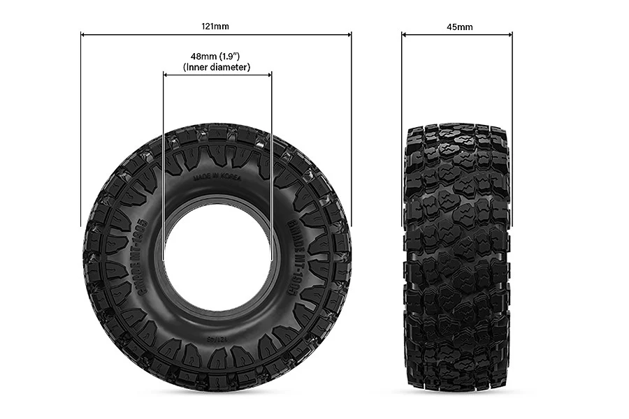 Gmade Pneus 1.9 MT 1905 Off-Road (x2) GM70594 - Image 2
