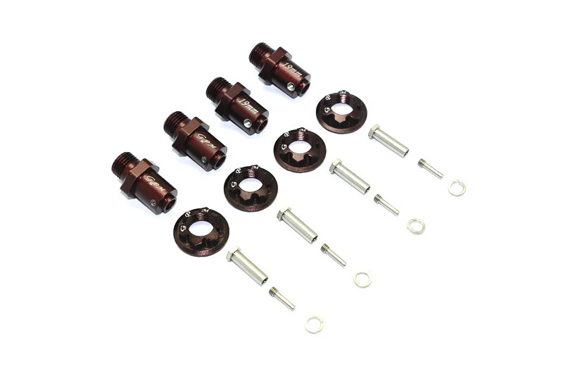 GPM Adaptateur hexagones 17mm + écrous alu (x4) TRX4/17X19/2 - Image 2