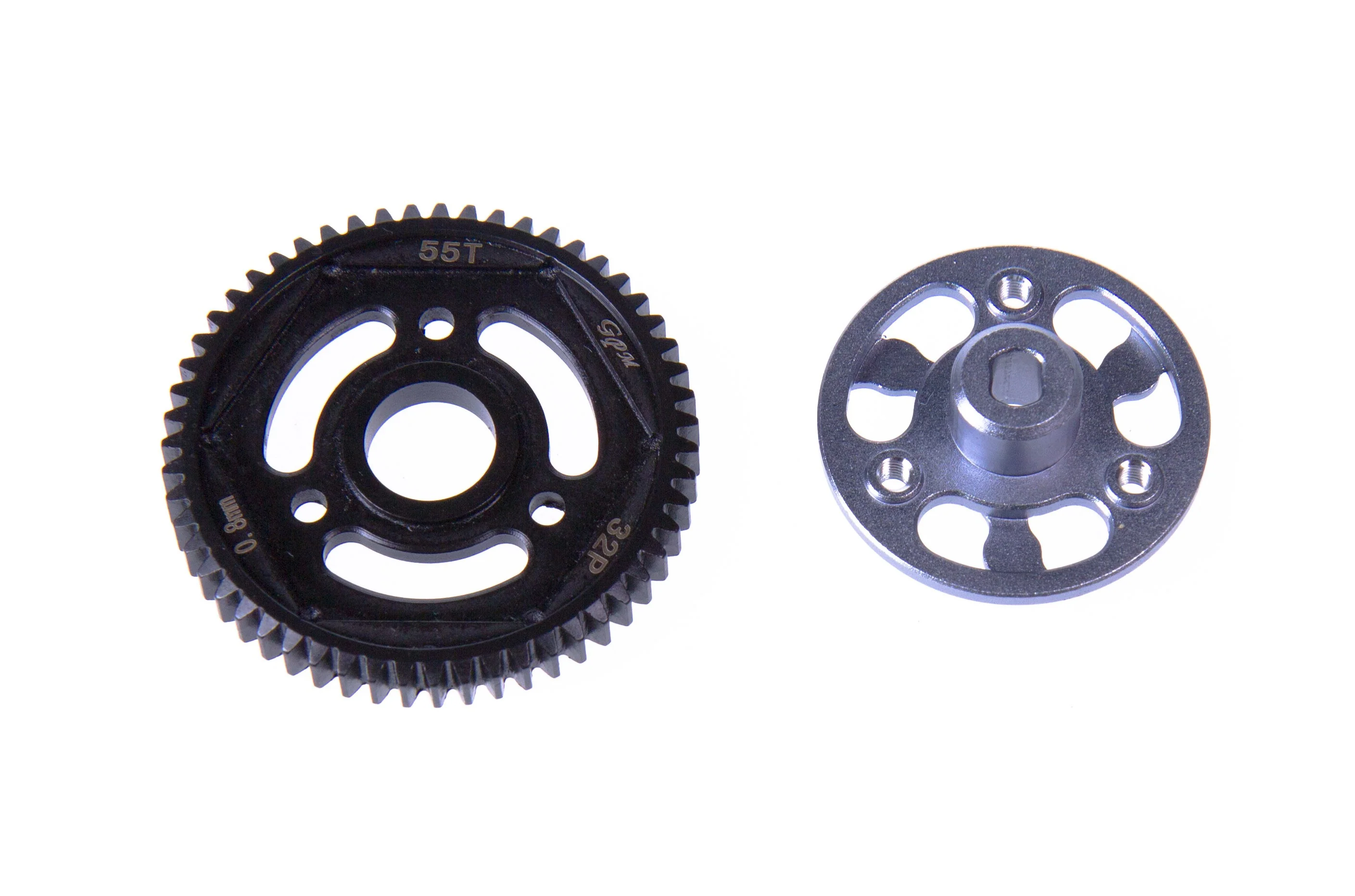 GPM Couronne acier 55dts + adaptateur alu gris SSCX21555T-GS
