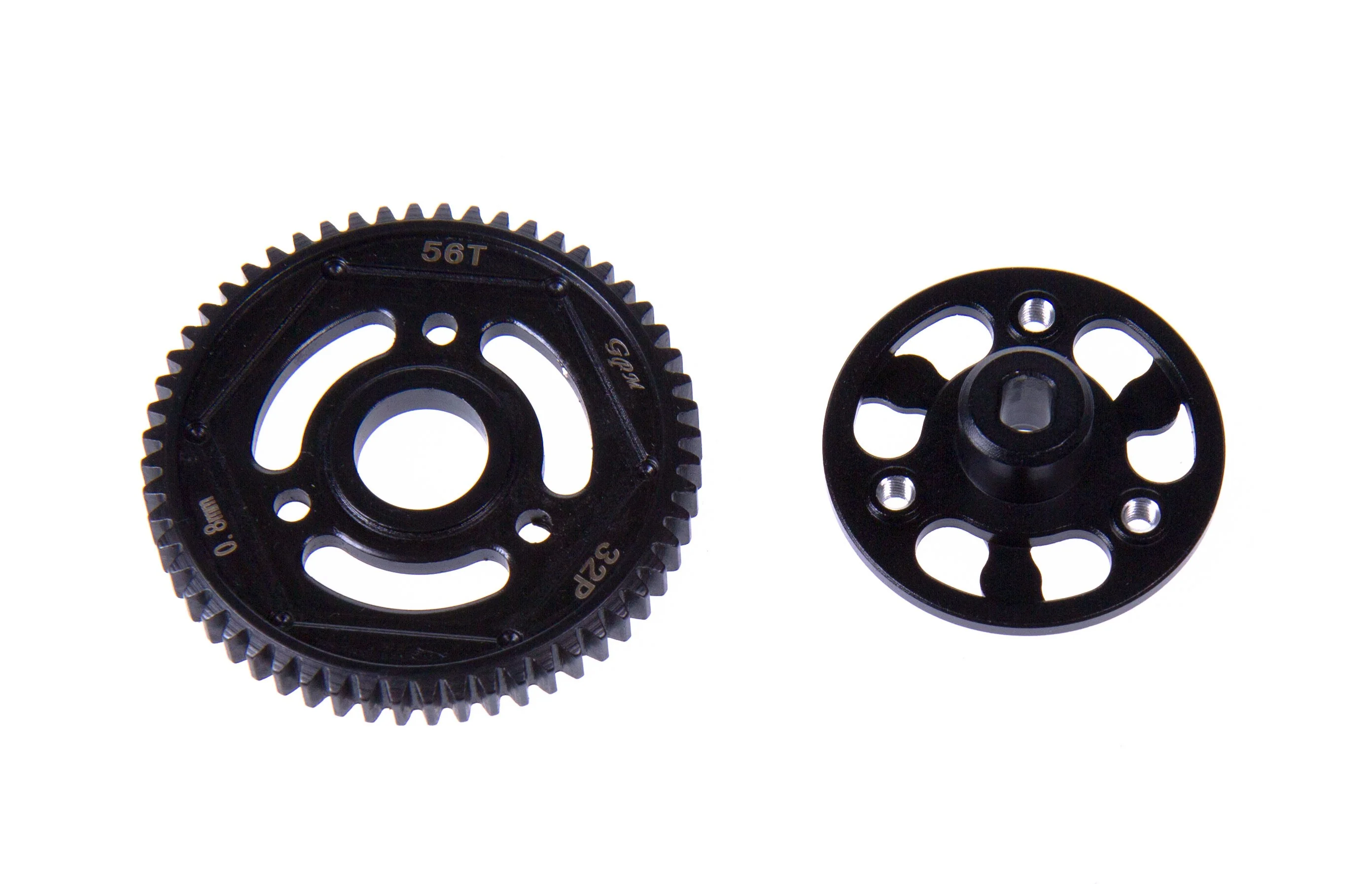 GPM Couronne acier 56dts + adaptateur alu noir SSCX21556T-BK