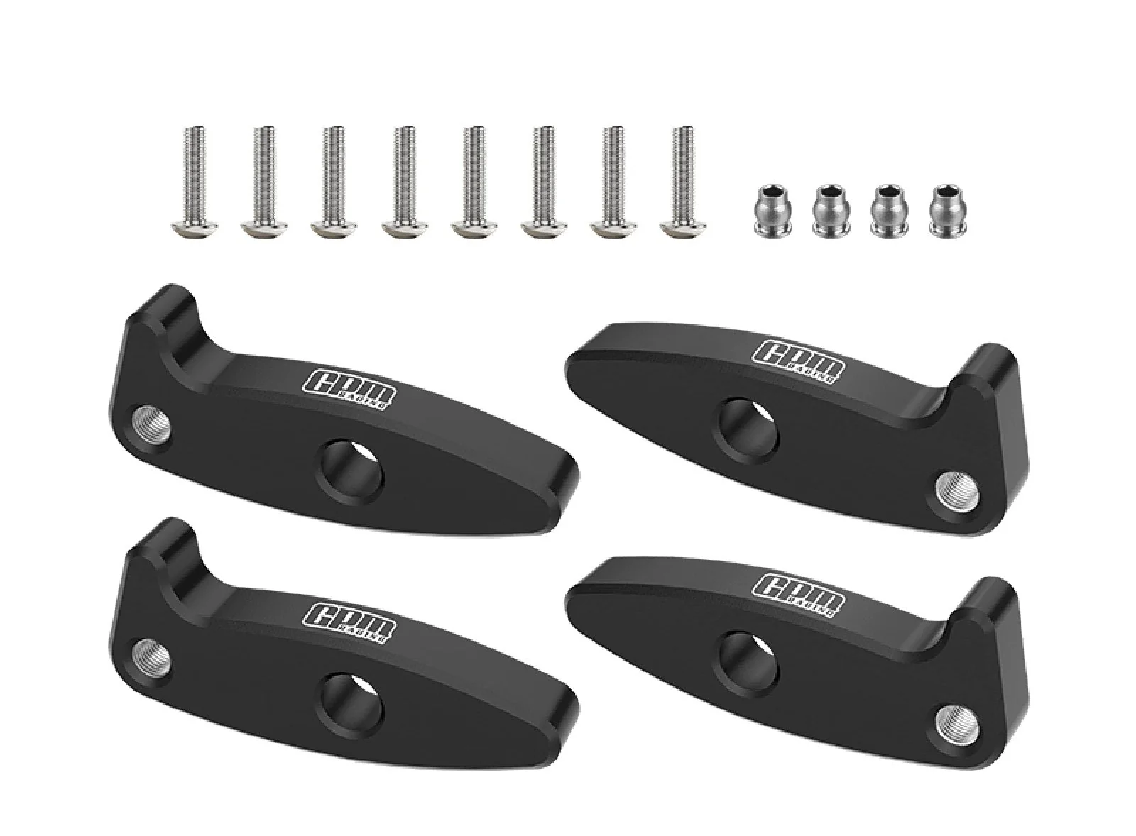 GPM Extension de suspension Droop Alu 7075 (x4) SCX30/2830-BK