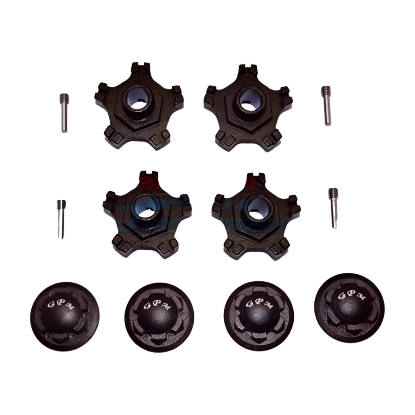 GPM Hexagones +6mm alu + Ecrous (x4) MAI10A+6MM/2 - Image 2