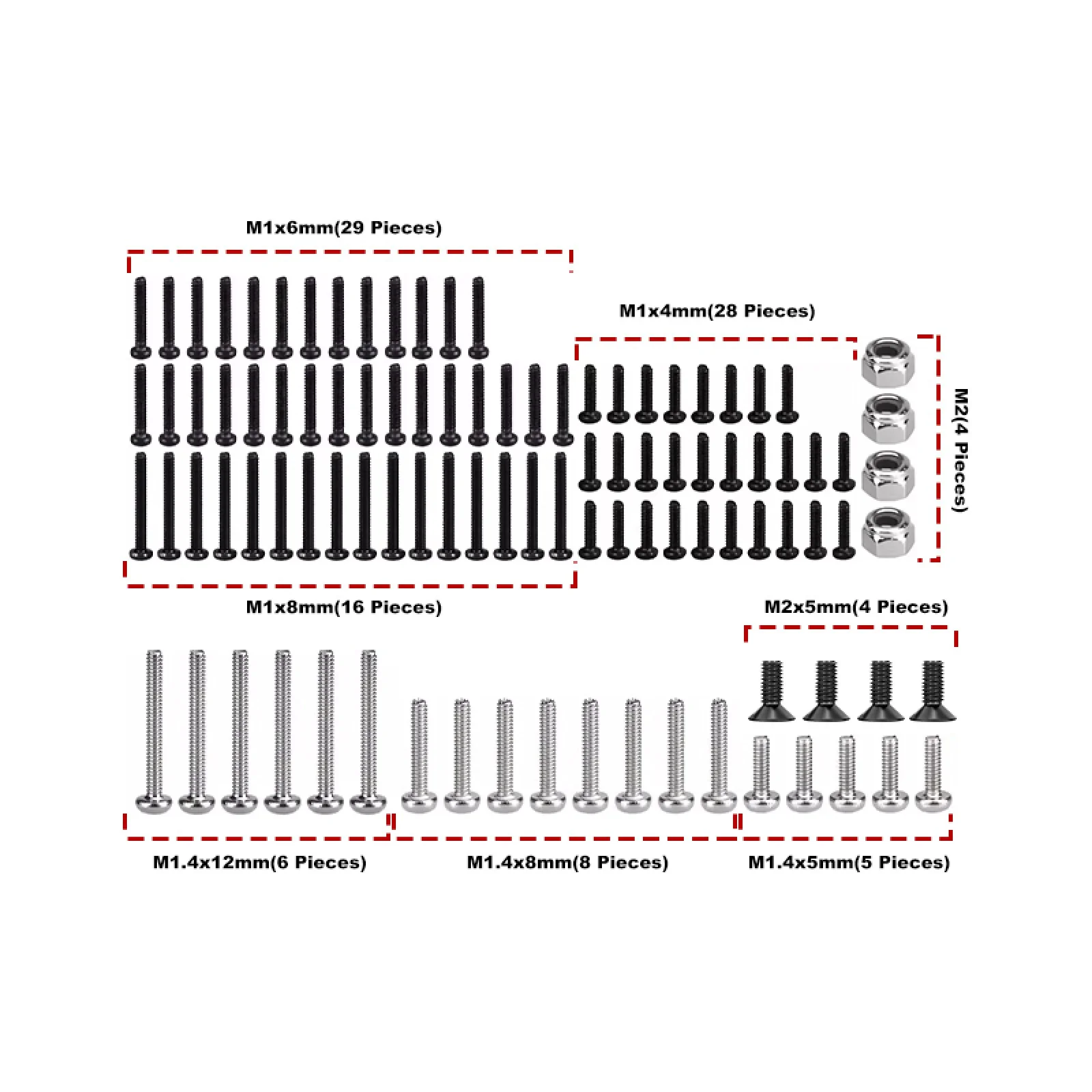 GPM Set de visserie complet SCX30 Acier SCX30/100SW