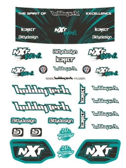 Hobbytech Carrosserie Spirit NXT Evo Turquoise CA-298-STICK - Image 3