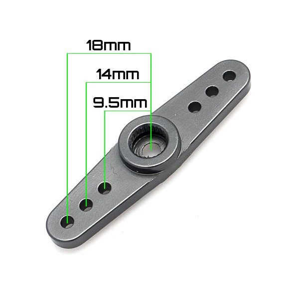 Hobbytech Palonnier de gaz/frein alu Futaba 25T - Image 7