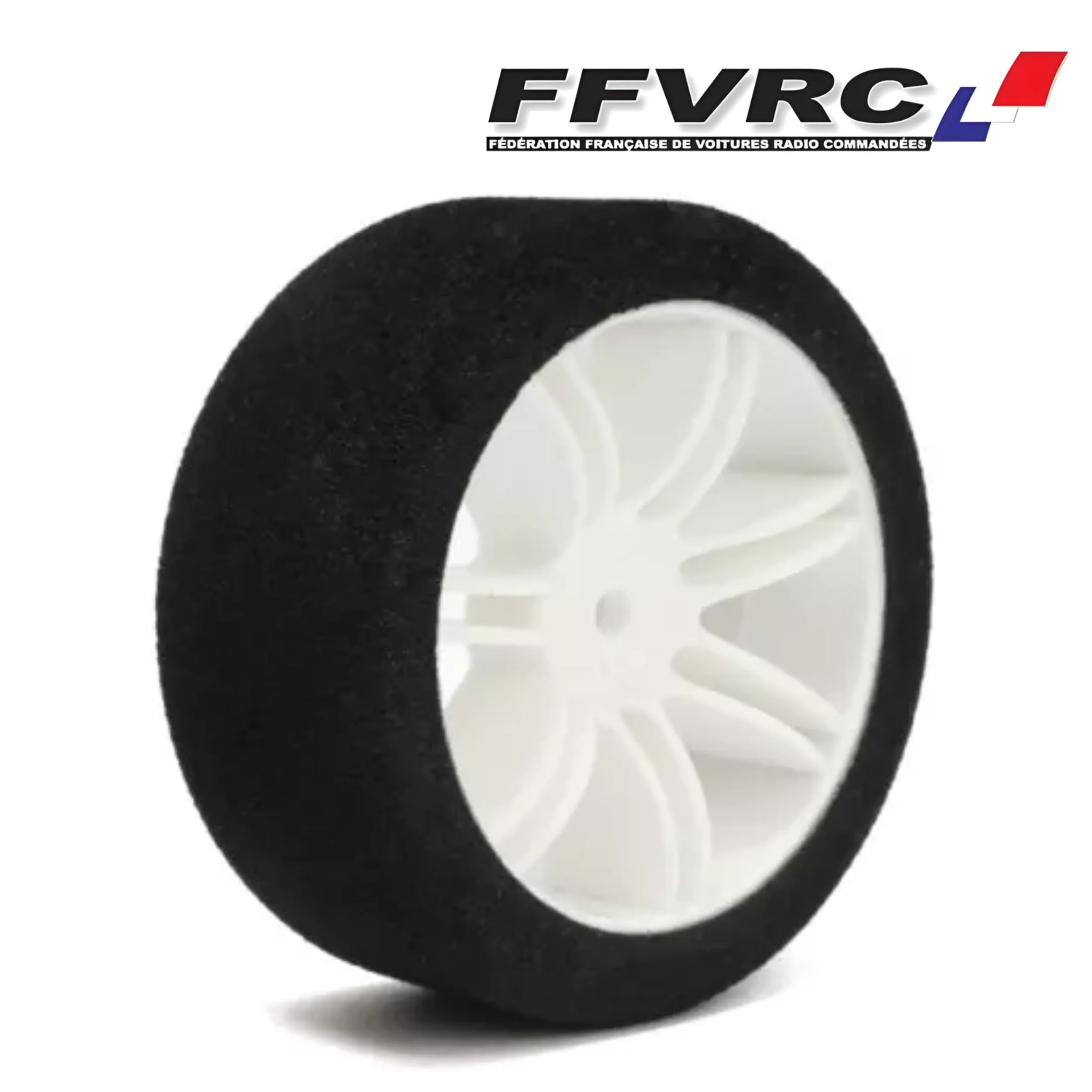 Hot Race Pneus Mousse + Jantes 1/10 Avant 37 Shore FFVRC (x2) 005-0041-62