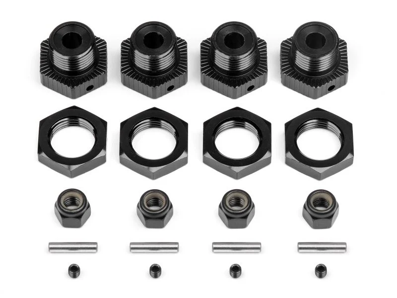 HPI Hexagone Alu 17mm Noir (x4) 114341 - Image 2