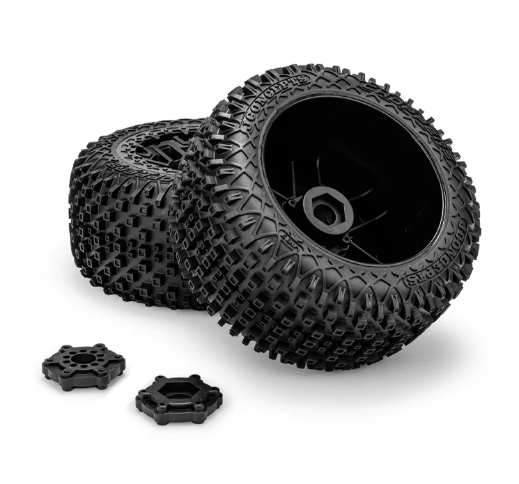 JConcepts Pneus Choppers + Jantes Noir (x2) Maxx et Kraton 4S 4187-39812 - Image 2
