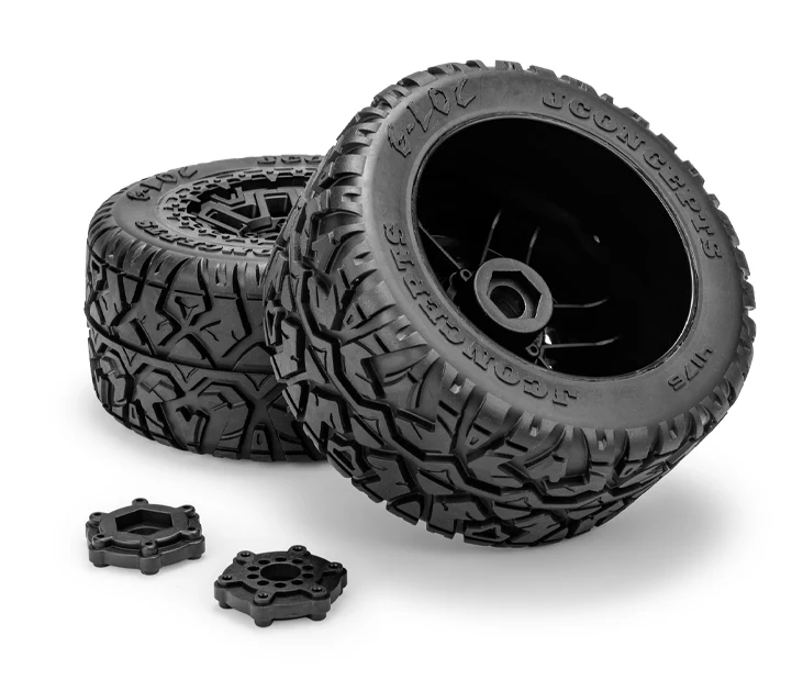 JConcepts Pneus G-Locs + Jantes Noir (x2) Maxx et Kraton 4S 4176-39812 - Image 2