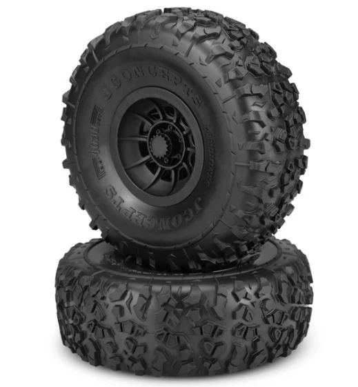 JConcepts Pneus Landmines Green 2.9 + Jantes Hazard (x2) Axial SCX6 4030-3294