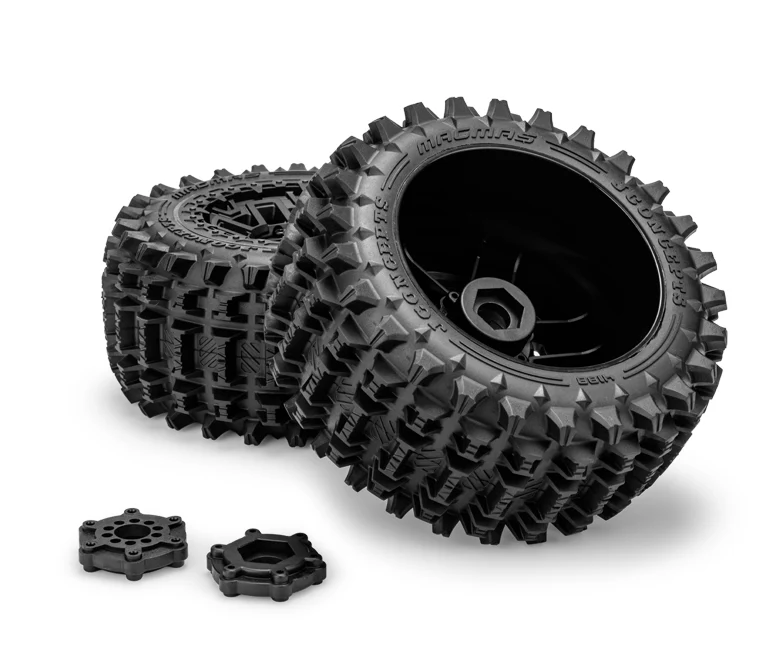 JConcepts Pneus Magma + Jantes Noir (x2) Maxx et Kraton 4S 4188-39812 - Image 2