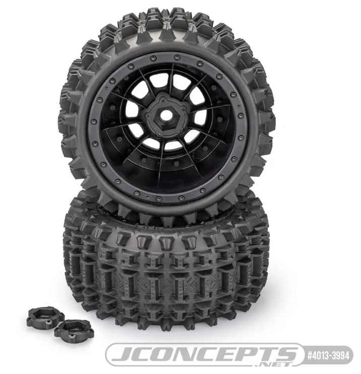JConcepts Pneus Magmas + Jantes Noir (x2) XRT X-Maxx 4013-3994 - Image 3