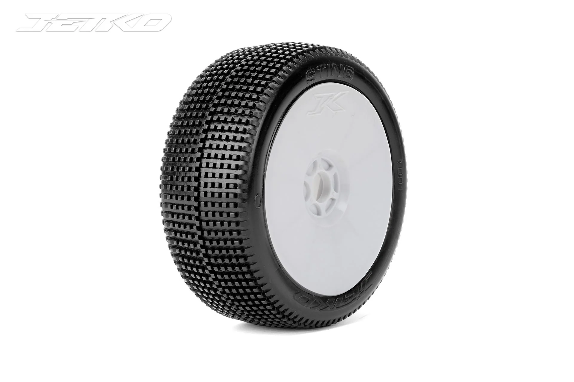 Jetko Pneus Sting + Jantes Revo Blanches Buggy 1/8 (x2) - Image 2