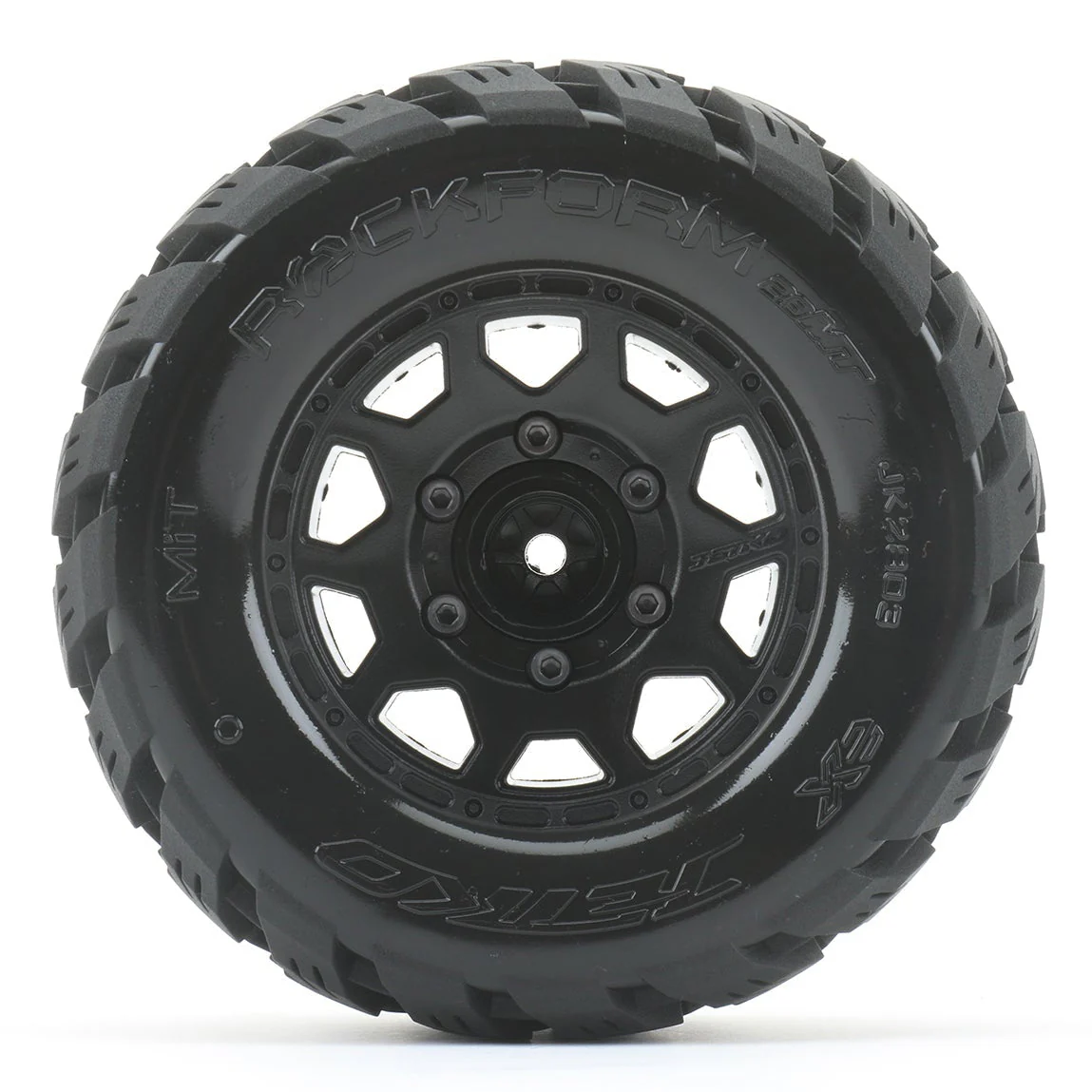 Jetko RC Pneus MT Rockform + Jantes Noir 2.8" (x2) MT 1/10 JK2803CB - Image 2