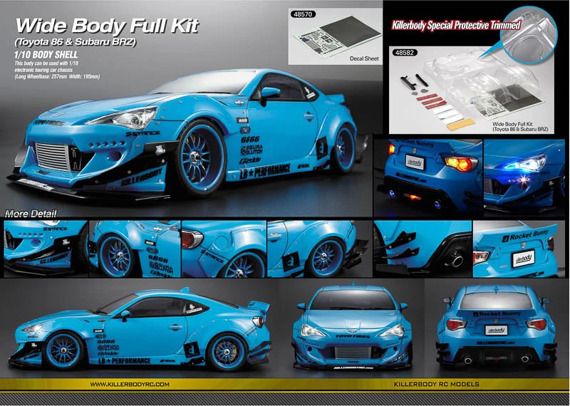 Killer Body Kit Carrosserie N°1 Toyota 86 & Subaru BRZ 195mm KB48582 - Image 3