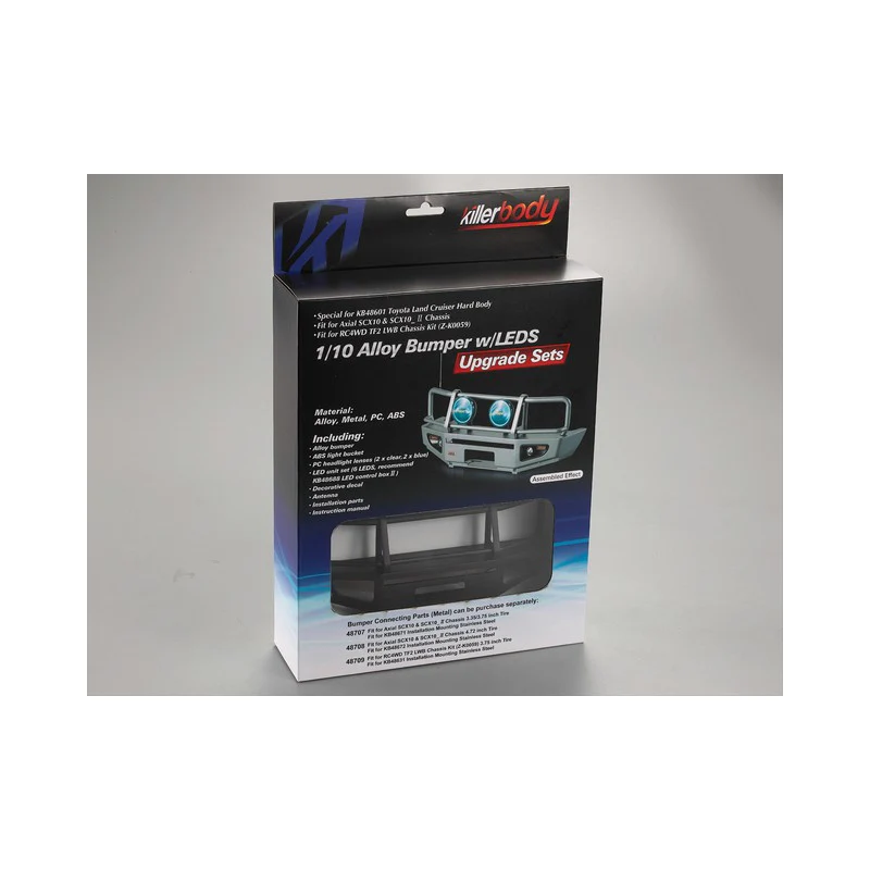 Killer Body Pare-chocs Aluminium noir mat avec LED KB48689 - Image 4