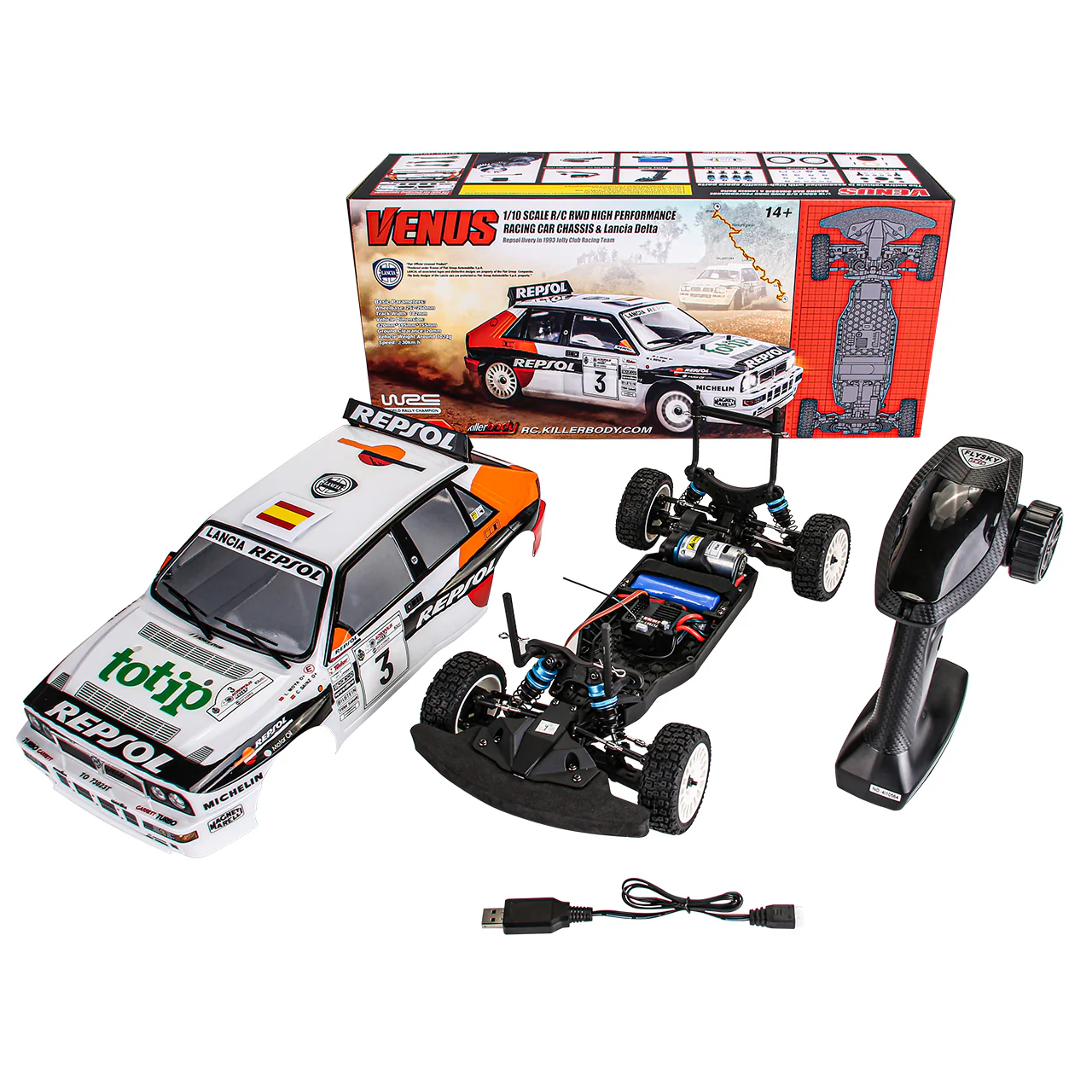 Killer Body Venus Lancia Delta Rally 2WD 190mm RTR KB48837R - Image 4